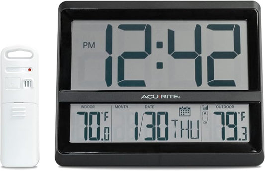 AcuRite Digital Clock, Digital Clock + Outdoor Temperature