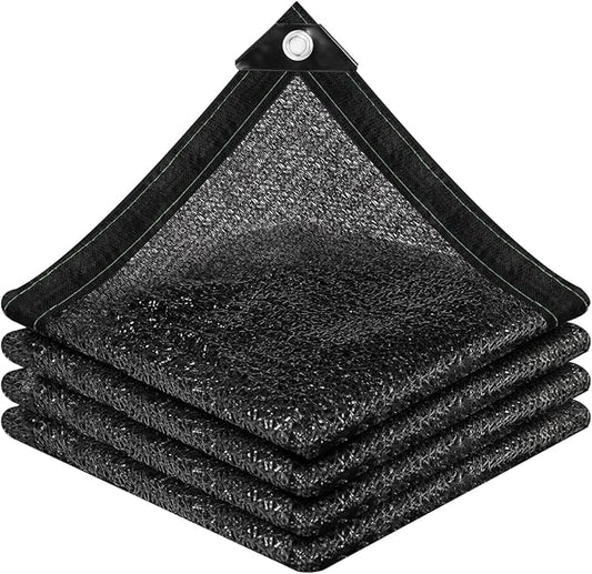 50% Sunblock Shade Cloth Net Black Resistant - 20x30 Ft Garden Shade Mesh Tarp for Plant Cover, Greenhouse, Chicken Coop, Kennels, Tomatoes Plants