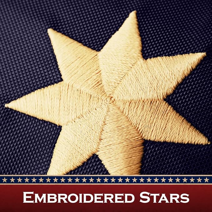 G128 Bennington Tea-Stained Flag | 2.5x4 Ft | Pole Sleeve Embroidered 420D Polyester - Embroidered Stars, Sewn Stripes, Brass Grommets, Indoor/Outdoor, Vibrant Colors, Quality Polyester