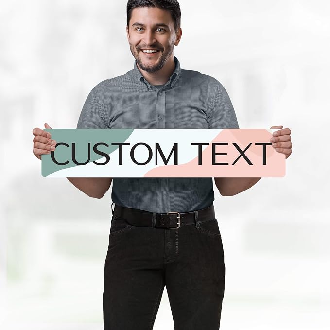 Custom Sign, Custom Street Sign, 11 Font Colors, 13 Font Styles, 4 Hole Options, 22 Sizes, 6x30 Inches, Rust Free DiBound, Fade Resistant, Made in USA by My Sign Center (Minimalist)