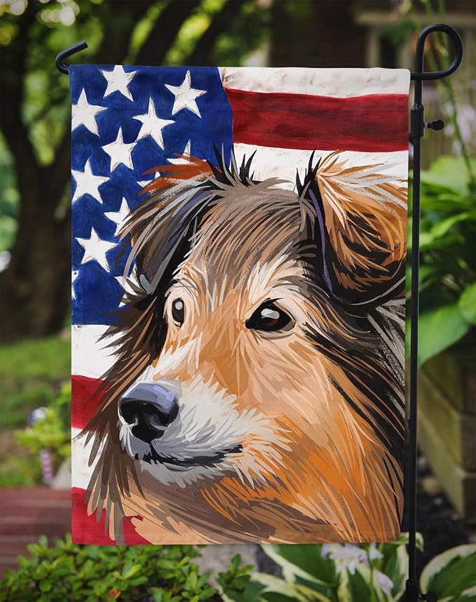 Caroline's Treasures CK6703GF Shetland Sheepdog Dog Garden Flag Mailbox Flag Decorative Yard Flag Banner Outside Patio Artwork Yard Flower Beds, Garden Size, Multicolor
