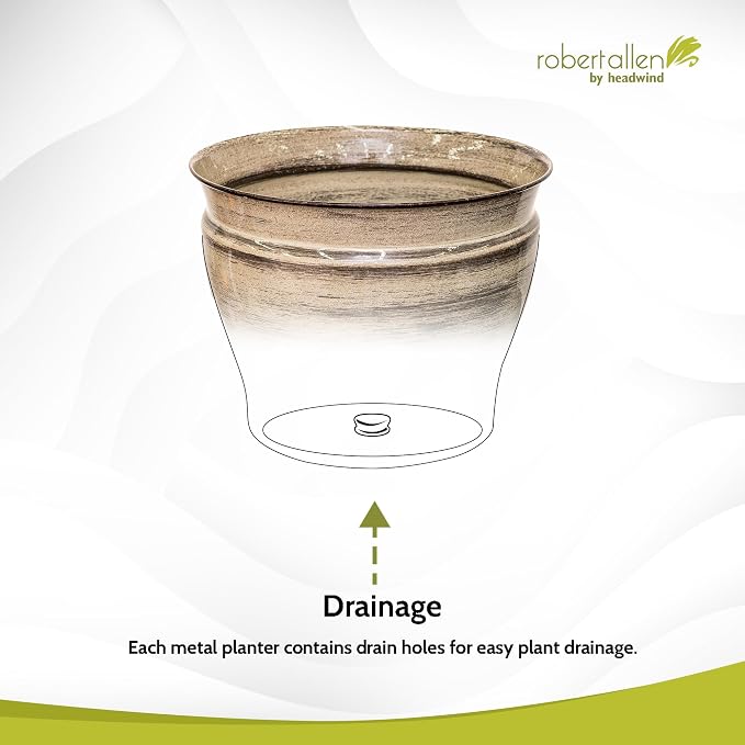 Headwind Glazed Ironstone Vanhorne Collection – 6" Papyrus Beige Decorative Plant Pot – Lightweight & Triple Coated w/Drainage Flower Pot for Indoor Plants & Outdoor Planter Use by Robert Allen