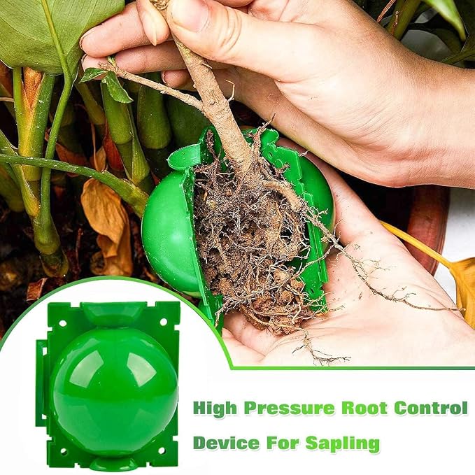 9PCS Propagation Stations Air Layering Pods, Reusable Rapid Root Plugs Air Layering Propagation Kit Grafting Tool Take Root Box Plant Propagation Ball Root Starter Grafting Kit