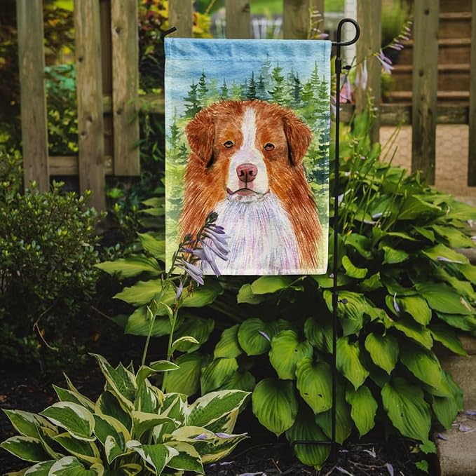 Caroline's Treasures SS8317GF Australian Shepherd Garden Flag Mailbox Flag Decorative Yard Flag Banner Outside Patio Artwork Yard Flower Beds, Garden Size, Multicolor