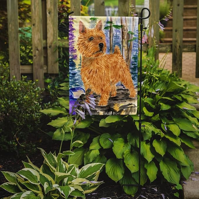 Caroline's Treasures SS8011BGF Norwich Terrier Garden Flag Mailbox Flag Decorative Yard Flag Banner Outside Patio Artwork Yard Flower Beds, Garden Size, Multicolor