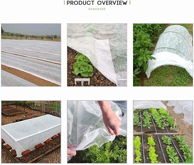 Agfabric Plant Covers Freeze Protection Row Cover 1.2oz 14'x25' Frost Blanket for Freeze Protection,Frost Cloth for Vegetables,White