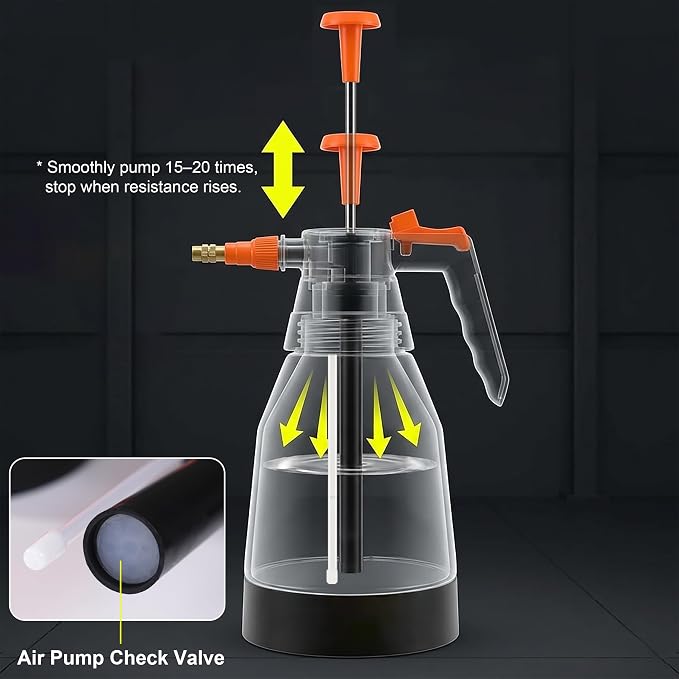 MyLifeUNIT Hand Pressure Sprayer, Spray Bottle with Adjustable Pressure Nozzle for Plants, Maximum 35 OZ