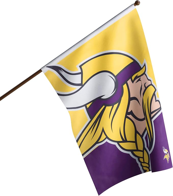 NFL Double Sided Team Logo Vertical Flag (40" x 28")