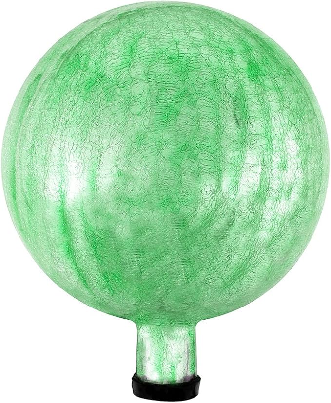 Achla Designs 10-Inch Crackle Gazing Globe Ball, Light Green