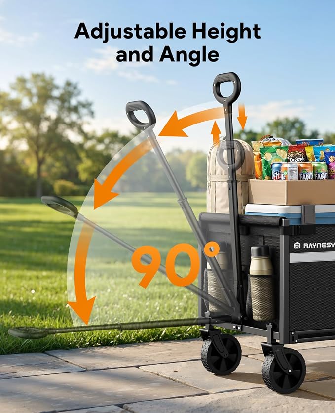 Wagons Carts Foldable, Collapsible Wagon Cart Foldable, 220LBS Heavy Duty Folding Wagon Carts with Wheels, Portable Utility Cart for Grocery Sports Garden Shopping Camping