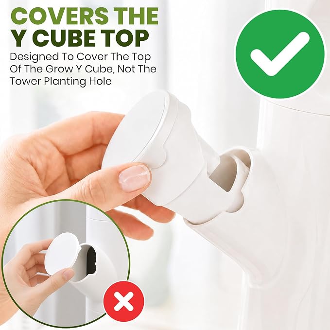 15-Pack Pod Caps Compatible with Gardyn Hydroponic System - White PETG Opaque Covers for Indoor Gardening - Custom Fit Light Blocking Lids