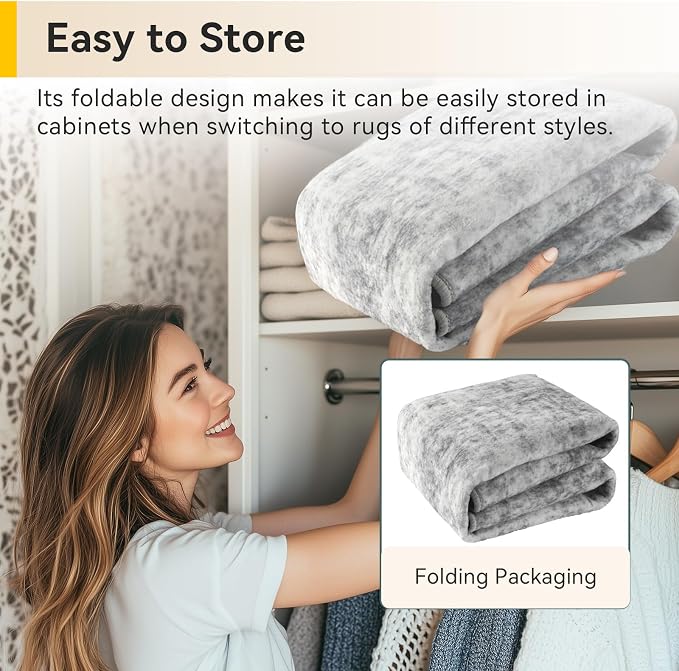 RELEANY Washable 2'x3' Abstract Area Rug for Living Room Gray White | Carpet for Bedroom, Kitchen, Office, Hallway and Entryway, Printed Pattern, Non‑Slip, Soft, Stain‑Resistant, Easy to Clean