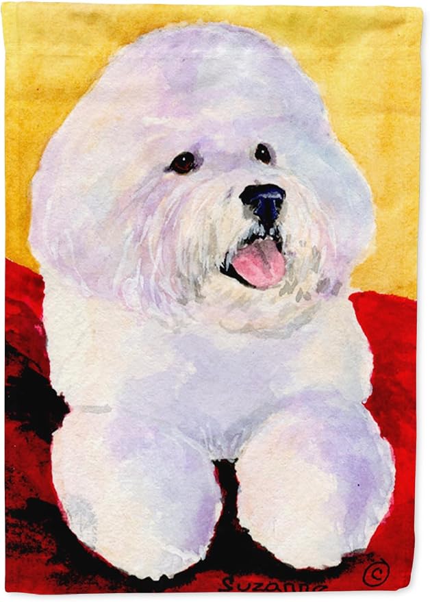 Caroline's Treasures SS8921GF Bichon Frise Garden Flag Mailbox Flag Decorative Yard Flag Banner Outside Patio Artwork Yard Flower Beds, Garden Size, Multicolor