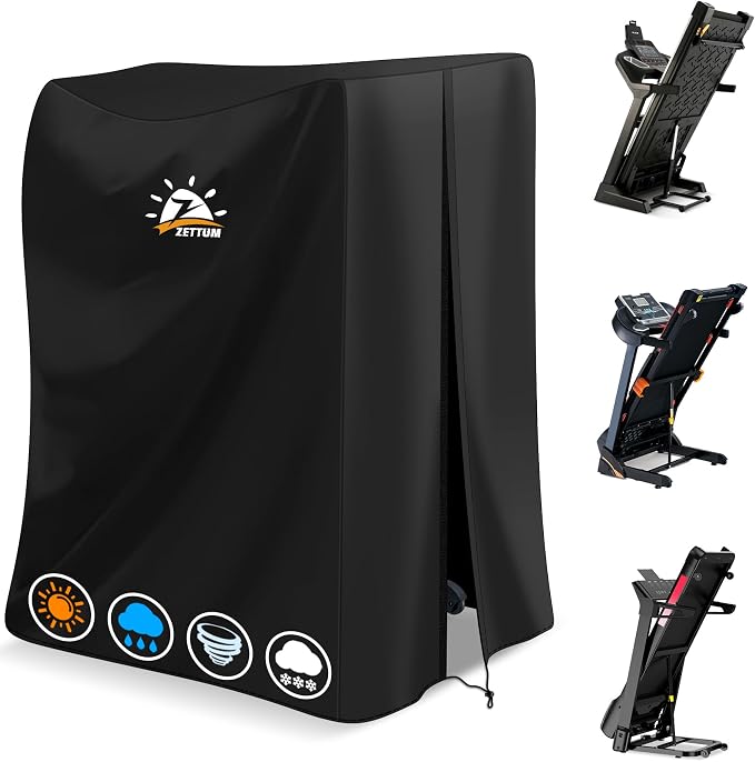 Zettum Treadmill Cover - 600D Treadmill Dust Cover Waterproof, Gym Equipment Running Machine Covers with Windproof Drawstring, Exercise Workout Equipment Protective for Home Indoor Outdoor