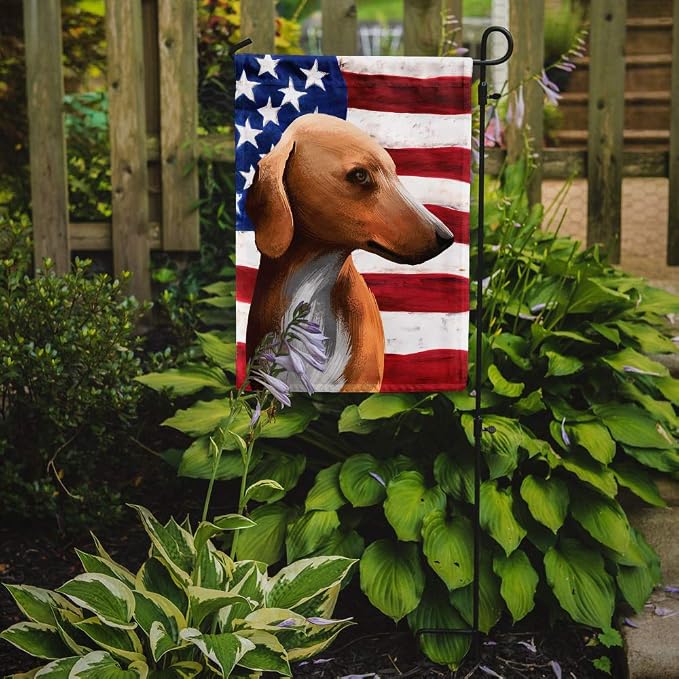 Caroline's Treasures CK6416GF Azawakh Hound American Flag Garden Flag Mailbox Flag Decorative Yard Flag Banner Outside Patio Artwork Yard Flower Beds, Garden Size, Multicolor