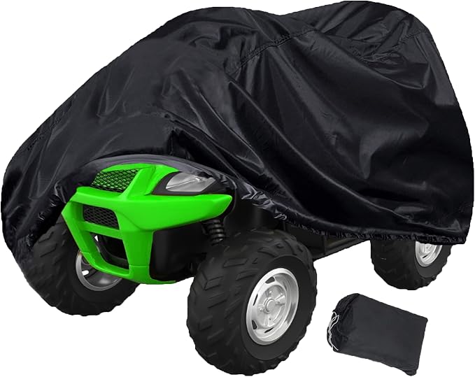 Waterproof ATV Cover, 420D Heavy Duty Kids 4 Wheeler Quad Cover Small Protection for Honda Polaris Yamaha Suzuki Kawasaki Kart (87''x39''x42'')