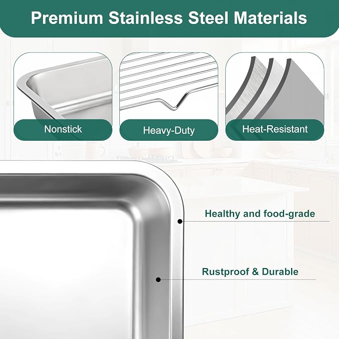Stainless Steel BBQ Grilling Prep and Serve Tray Set, Food Preparation Container with Lid, Cutting Board, Wire Rack and Marinade Pan for Outdoor Cooking,Grill Gifts for Grill Lovers