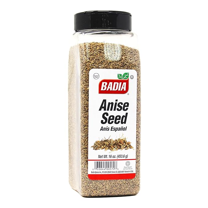 Badia Anise Seed, Whole Anise Seeds, 16 oz - Premium Spice for Cooking & Baking, Sweet Licorice Flavor