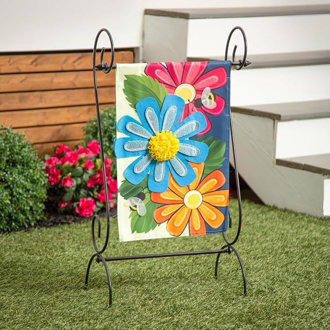 Evergreen Flag Floral Spring Garden Flags 12x18 double sided, Small Garden Flags For Outside, Welcome Spring Flag Décor for Yards and Gardens