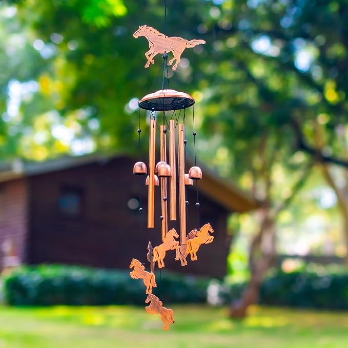 Horse Wind Chimes for Outside,Horse Gifts for Women Men/Memorial Gift/Sympathy Gift/Birthday Gifts Metal windchimes Outdoors/Indoors,Garden Decor,Patio,Home,Porch,Yard Decorations