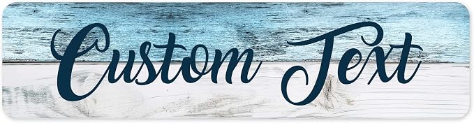 Custom Sign, Custom Street Sign, 11 Font Colors, 13 Font Styles, 4 Hole Options, 22 Sizes, 12x48 Inches, Rust Free DiBound, Fade Resistant, Made in USA by My Sign Center (Coastal)
