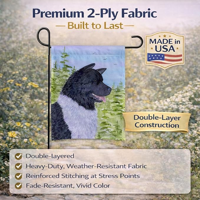 Caroline's Treasures SS8670GF Akita Garden Flag Mailbox Flag Decorative Yard Flag Banner Outside Patio Artwork Yard Flower Beds, Garden Size, Multicolor