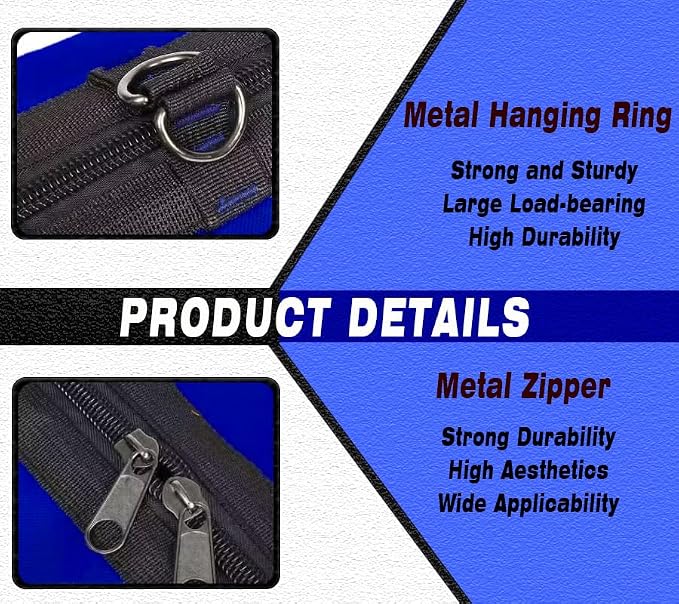 FASTECH 22 Inch Heavy Duty Tools Bag With Wide Mouth for Tool Storage, Carrier and Organizer, Tool Bag for Men/Women, Wide Mouth Tote Bag With Inside Pockets (22 Inch)