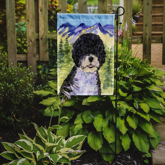 Caroline's Treasures SS8303GF Portuguese Water Dog Garden Flag Mailbox Flag Decorative Yard Flag Banner Outside Patio Artwork Yard Flower Beds, Garden Size, Multicolor