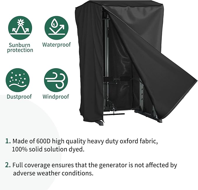 AKEfit Strength Training Cover, Waterproof & Dustproof Gym Rack Cover with Zipper,Fit for Indoor and Outdoor