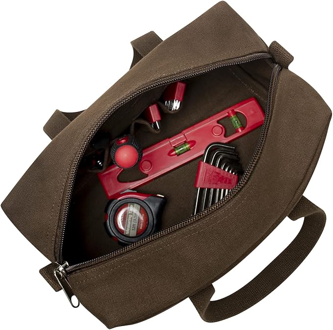 Rothco GI Style Mechanics Tool Bag, Heavy-Duty Canvas Tool Storage | 7.5 Liter Capacity, Heavyweight Canvas, Reinforced Bottom, Garage Storage