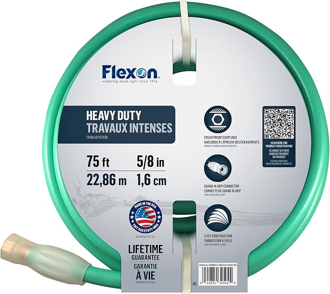 Flexon 5/8-Inch by 75-Foot Forever Plus Garden Hose FXG5875