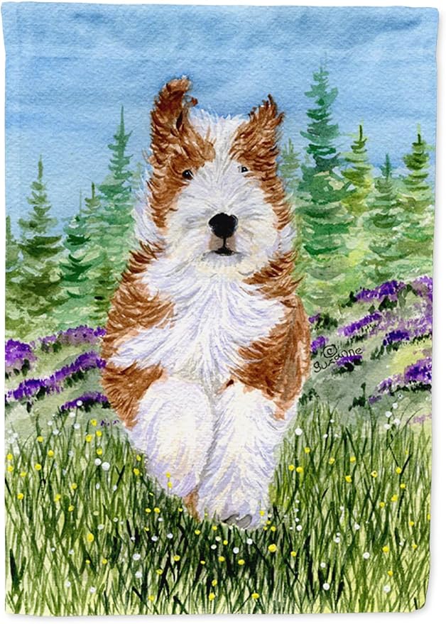 Caroline's Treasures SS8320GF Bearded Collie Garden Flag Mailbox Flag Decorative Yard Flag Banner Outside Patio Artwork Yard Flower Beds, Garden Size, Multicolor