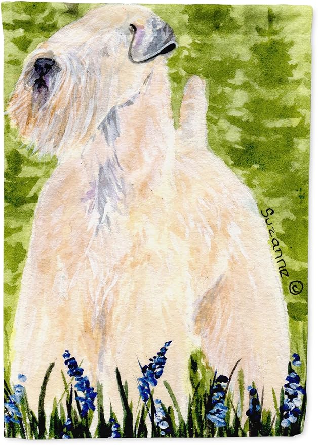 Caroline's Treasures SS1033GF Wheaten Terrier Soft Coated Garden Flag Mailbox Flag Decorative Yard Flag Banner Outside Patio Artwork Yard Flower Beds, Garden Size, Multicolor