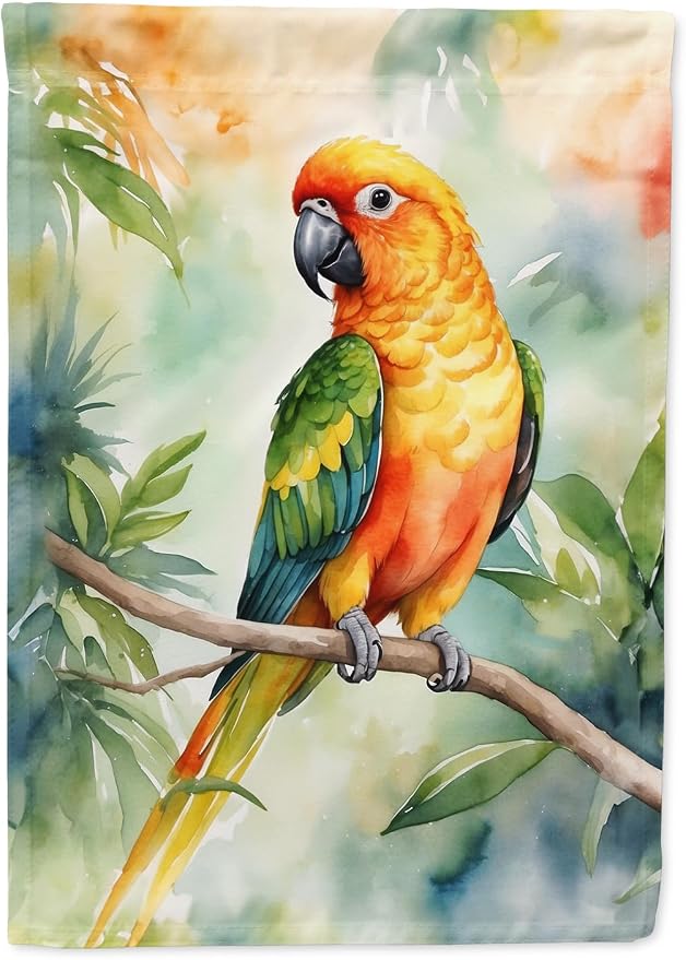 Caroline's Treasures Sun Conure Garden Flag Mailbox Flag Decorative Yard Flag Banner Outside Patio Artwork Yard Flower Beds, Garden Size, Multicolor