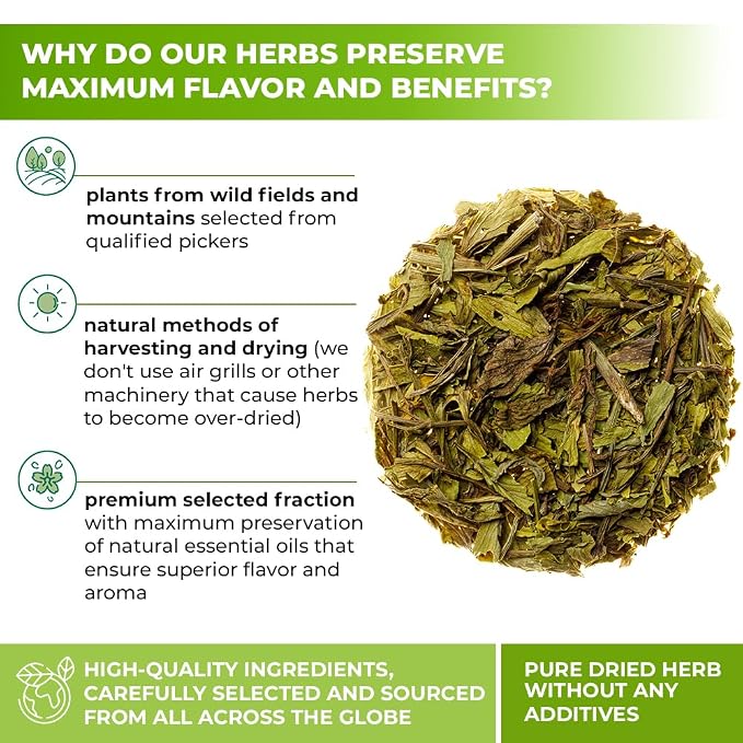 50 Bags Lovage Leaf Herb Tea (Levisticum Officinale) – 50 Count 1.5g Herbal Bags Hoja De Levístico