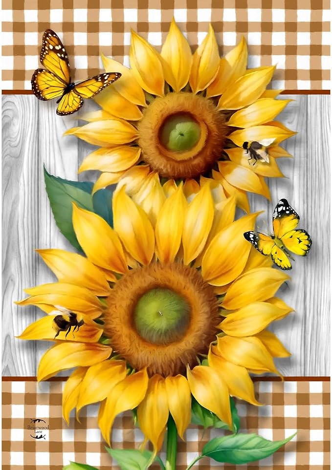 Briarwood Lane Sunflower Duo House Flag