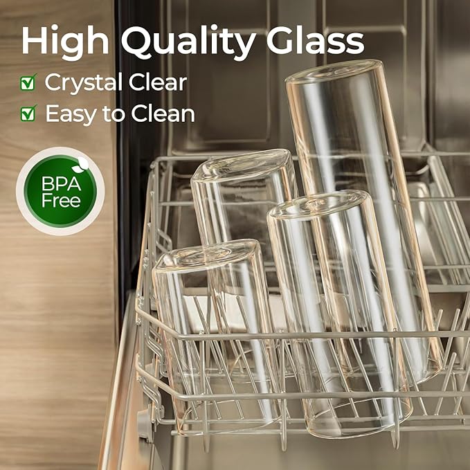 ComSaf Glass Storage Containers With Lids 0.8 Qt, 6 Pack Small Glass Jars | Small Glass Containers, Spice Jar 25oz, Snack Station Organization, Coffee Bar Organization, Size For Subpackage, BPA Free