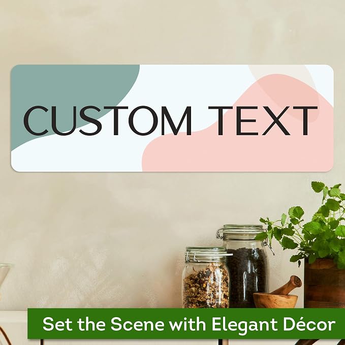 Custom Sign, Custom Street Sign, 11 Font Colors, 13 Font Styles, 4 Hole Options, 22 Sizes, 6x18 Inches, Rust Free DiBound, Fade Resistant, Made in USA by My Sign Center (Minimalist)