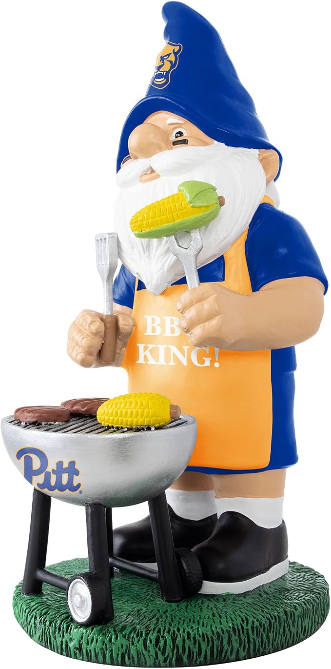 FOCO NCAA Unisex-Adult NCAA College Team Logo Grill Garden Statue Outdoor Gnome 10"