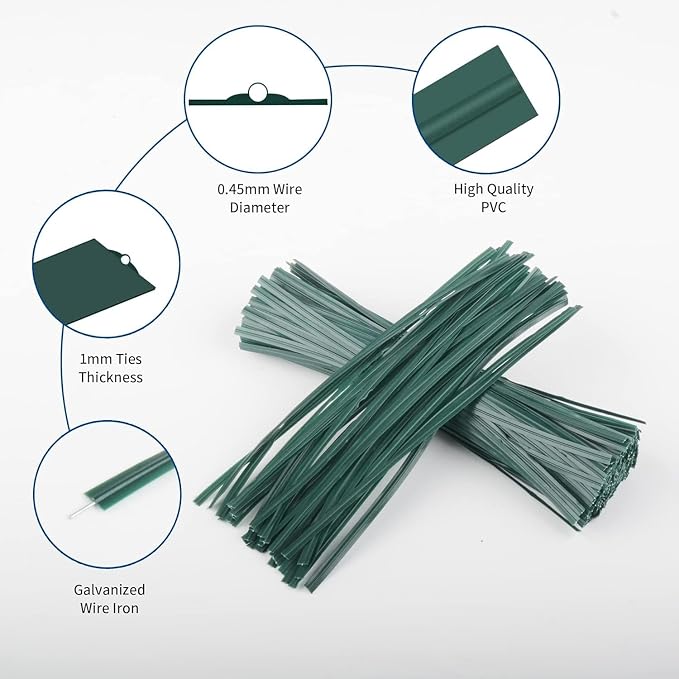 60 Pack Bamboo Stakes for Plant 5 Feet (58inch) with Twist Ties Bamboo Sticks Plant Support Garden Stakes Poles for Tomatoes Cucumber Grapes Pole Beans Trees Potted Dahlia Flowers