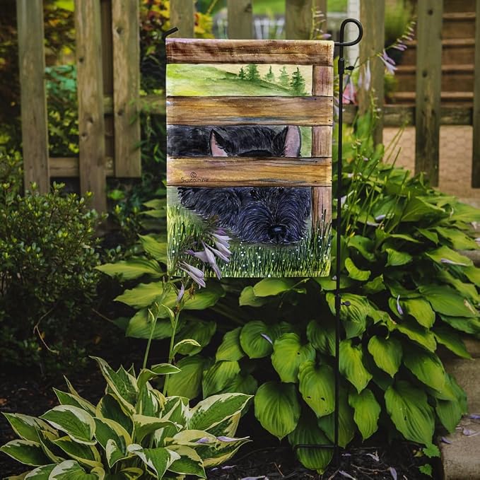 Caroline's Treasures SS8193GF Scottish Terrier Garden Flag Mailbox Flag Decorative Yard Flag Banner Outside Patio Artwork Yard Flower Beds, Garden Size, Multicolor
