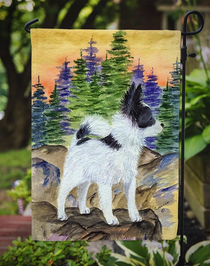 Caroline's Treasures SS8194GF Papillon Garden Flag Mailbox Flag Decorative Yard Flag Banner Outside Patio Artwork Yard Flower Beds, Garden Size, Multicolor
