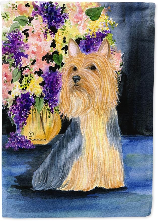 Caroline's Treasures SS8293GF Silky Terrier Garden Flag Mailbox Flag Decorative Yard Flag Banner Outside Patio Artwork Yard Flower Beds, Garden Size, Multicolor