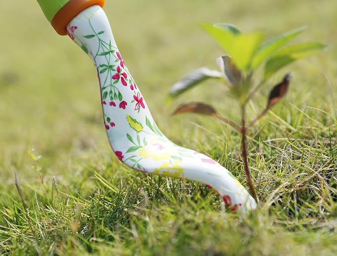 NAYE Garden Tool Set,Cute Gardening Gifts for Women,Birthday Gifts for Mom,Heavy Duty Tool Kit with Gloves,Garden Tote,Kneeling Pad,Hand Pruner,Trowel,Hand Rake,Weeder,Fork,Transplanter,Multicolor