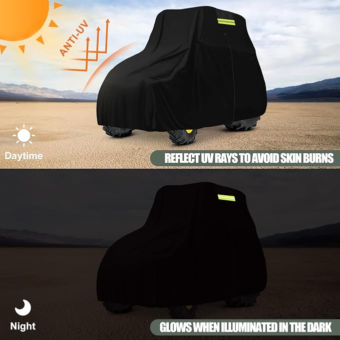 Waterproof Tractors Cover for Most Utility Tractor with Cab, 600D Oxford Cloth Tractors Cover for Snow Rain Dust Protection, 165 L x 87W x 110 H Inches