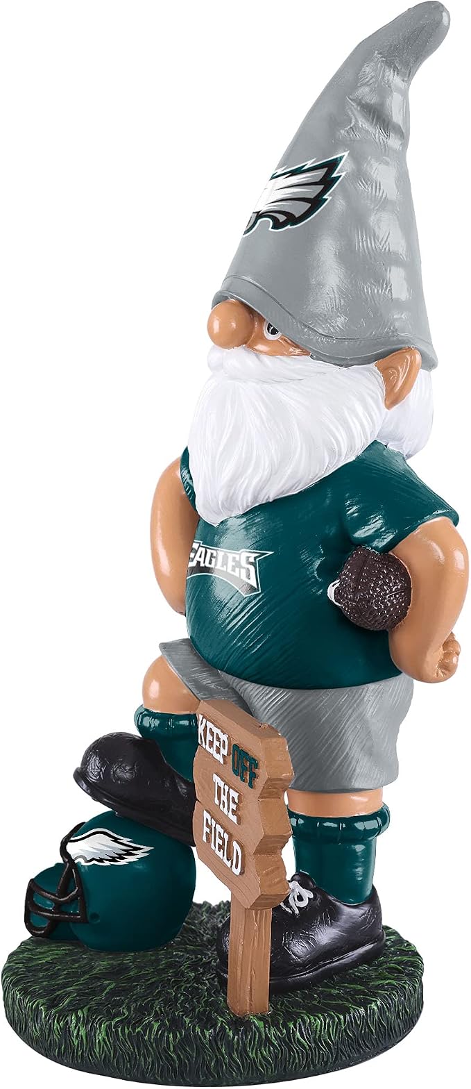 FOCO NFL Unisex-Adult NFL Team Logo Keep Off The Field Garden Statue Outdoor Gnome 8"