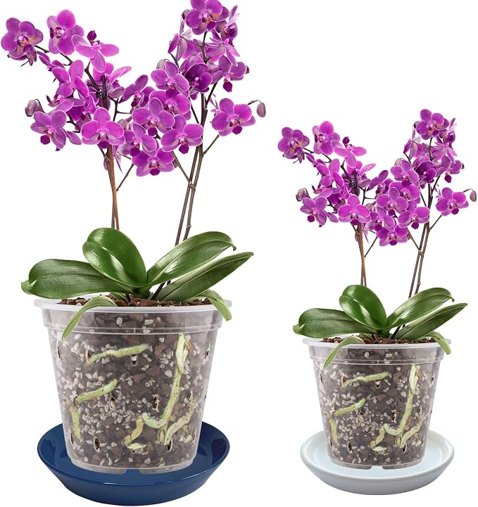 Ceramic Plant Saucer Tray 2 Pcs 3 4 Inch Blue, 4.2" OD x3.5 ID x0.7 Deep| Round Sturdy Heavy Duty Glazed Bevel Planter Drip Flower pots with Catch Basin for Indoor Outdoor Plants(3" Blue)