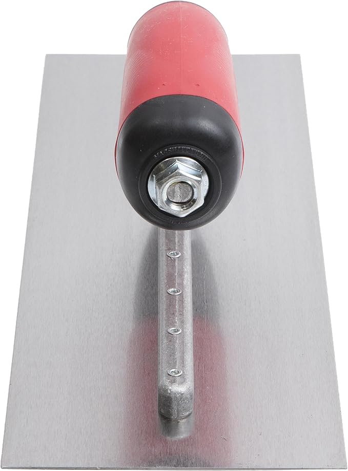 MARSHALLTOWN QLT Concrete Finishing Trowel, 12 x 4 Inch Carbon Steel Blade, Soft Grip Handle, FT372R