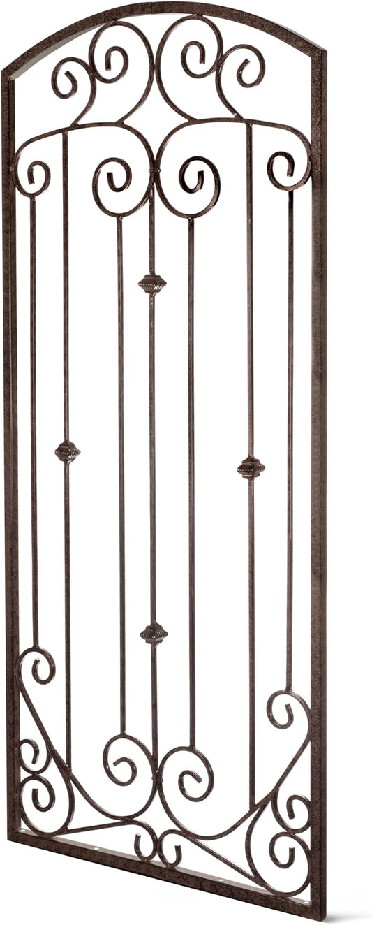 H Potter Garden Trellis 32" W x 6' Tall, Heavy Duty Iron Freestanding | Ground spikes included. Weather-resistant finish. Ideal for roses, clematis, ivy, and climbing vines.