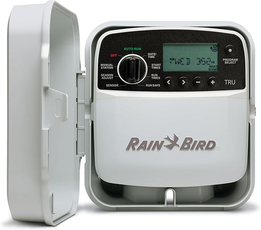 Rain Bird TRU8O Program-Based Indoor/Outdoor Irrigation Controller/Timer, WiFi Ready, 8-Zone/Station